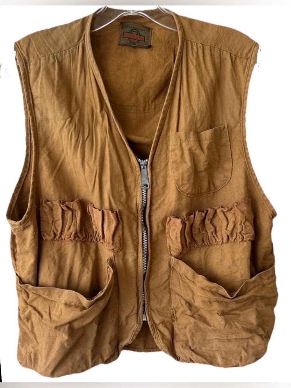 Vintage SAFTBAK Canvas Hunting Vest Game Utility Workwear Made USA - Picture 1 of 8